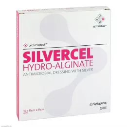 SILVERCEL Apósito de hidroalginato 11x11 cm, 10 uds
