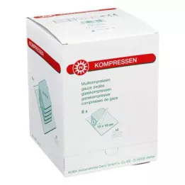 MULLKOMPRESSEN 10x10 cm estéril 32 pliegues, 8X5 uds