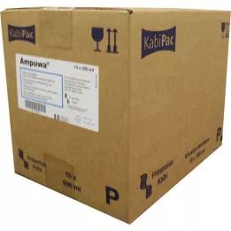 AMPUWA Inyección/infusión de botellas de plástico, 10x500 ml