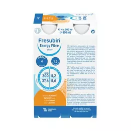 FRESUBIN ENERGY Botella para beber de fibra DRINK Caramelo, 4 x 200 ml