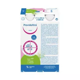 PROVIDE Botella de bebida de Xtra Drink Apfel, 4x200 ml