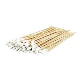 Bastoncillo de algodón con cabezal de algodón 15 cm H, 100 piezas