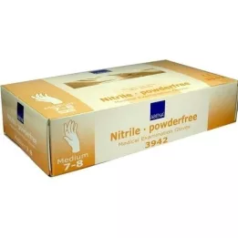 NITRIL Guantes de polvo libre de acelerador -Medium libre, 100 pz