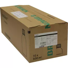 AQUA Botella de plástico de solución de enjuague B.Braun, 10 x 500 ml