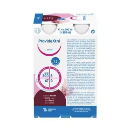 PROVIDE Botella de bebida de cerezo XTRA, 4x200 ml