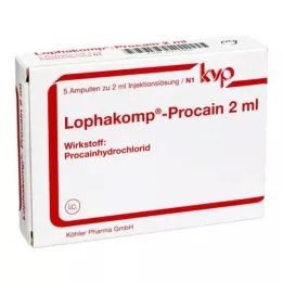 LOPHAKOMP Solución inyectable de procaína de 2 ml, 5 x 2 ml