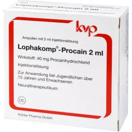 LOPHAKOMP Solución inyectable de procaína de 2 ml, 100 x 2 ml