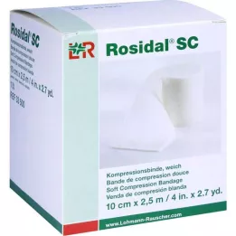 ROSIDAL SC Venda de compresión suave 10 cm x 2,5 m, 1 ud