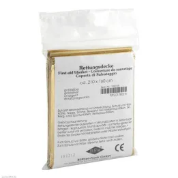 Manta de rescate para coche dorado/plateado, 1 ud