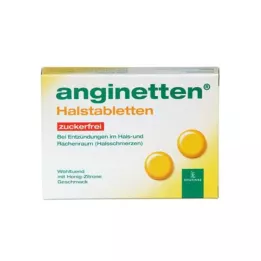 ANGINETTEN Pastillas para la garganta sin azúcar, 24 uds