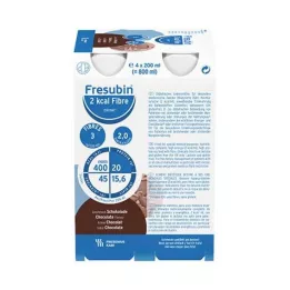 FRESUBIN 2 kcal Fibra DRINK Botella de chocolate para beber, 24X200 ml