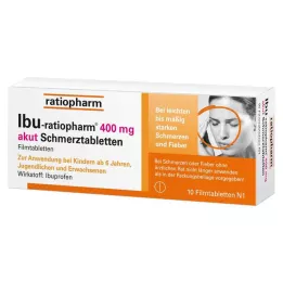IBU-RATIOPHARM Comprimidos recubiertos con película para el dolor agudo de 400 mg, 10 uds