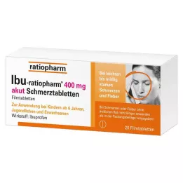IBU-RATIOPHARM Comprimidos recubiertos con película para el dolor agudo de 400 mg, 20 uds