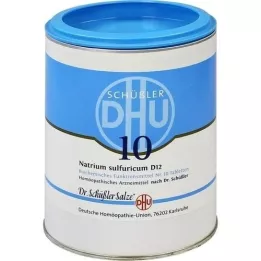 BIOCHEMIE DHU 10 tabletas sulfuricum de sodio D 12, 1000 pz
