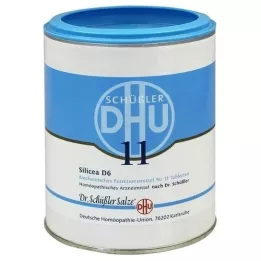 BIOCHEMIE DHU 11 Silicea D 6 tabletas, 1000 uds