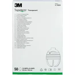 TEGADERM Fijación de canal y catéter intravenoso 8,5x10,5 cm 1635, 50 uds