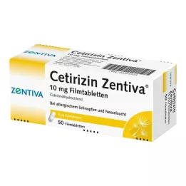 CETIRIZIN Zentiva 10 mg comprimidos recubiertos con película, 50 uds