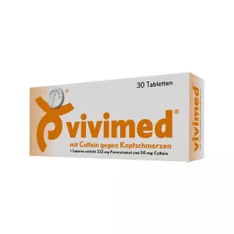 VIVIMED Comprimidos con cafeína contra el dolor de cabeza, 30 uds