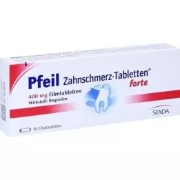 PFEIL Tabletas de dolor de muelas Forte de tabletas recubiertas de películas, 10 pz