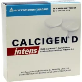 CALCIGEN d intens 1000 mg/880, es decir, tabletas de masticación, 20 pz