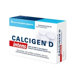 CALCIGEN D intens 1000 mg/880 U.I. comprimidos masticables, 120 uds