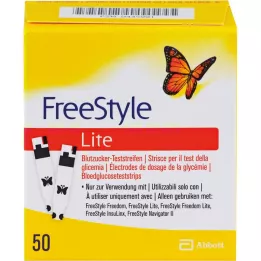 FREESTYLE tiras de prueba de lite sin codificación, 50 horas