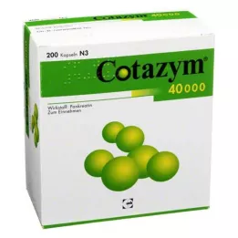 COTAZYM 40,000 cápsulas gástricas de perdigones, 200 pz