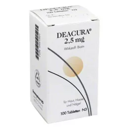 DEACURA 2.5 mg de tabletas, 100 horas