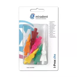 Miradent i-prox chx interdental cepillos todos los colores y pz &amp; rken, 6 pz