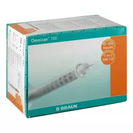 OMNICAN Jeringa de insulina 1 ml U100 con cánula 0,30x12 mm, 100X1 uds