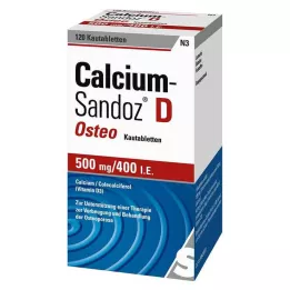CALCIUM SANDOZ D Osteo 500 mg/400 UI Comprimidos masticables, 120 uds