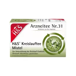 Bolsas de filtro de muérdago para té circulatorio H&amp;S, 20 x 2,0 g