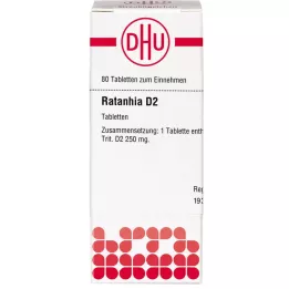 RATANHIA D 2 tabletas, 80 pz