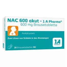 NAC 600 comprimidos efervescentes de akut-1A Pharma, 20 uds