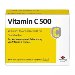VITAMIN C 500 comprimidos recubiertos con película, 50 uds