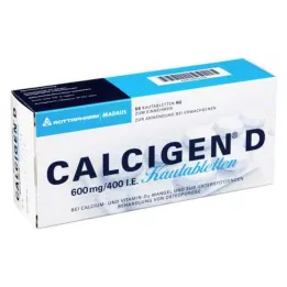 CALCIGEN D 600 mg/400 U.I. comprimidos masticables, 50 uds