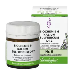 BIOCHEMIE 6 Kalium sulfuricum D 12 tabletas, 80 uds