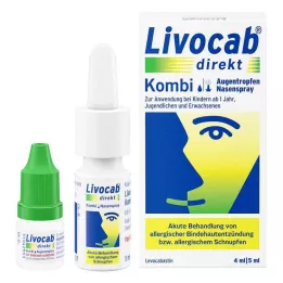 LIVOCAB Combo directo de gotas oftálmicas de 4 ml + aerosol nasal de 5 ml, 1 paquete