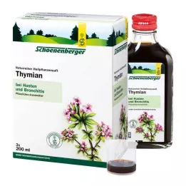 THYMIAN SAFT Jugos de plantas medicinales Schoenenberger, 3X200 ml