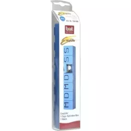 BORT Caja de comprimidos EasyLife de 7 días, color azul, 1 unidad