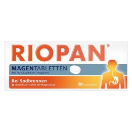 RIOPAN Tabletas para el estómago Tabletas masticables, 50 uds