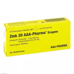 ZINK 20 AAA-Pharma Drageses, 20 pz