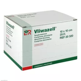 VLIWAZELL Compresas absorbentes estériles 10x10 cm, 25 uds