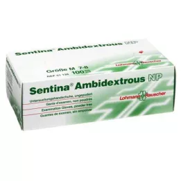 SENTINA Guantes ambidiestros sin talco, talla M, 100 uds