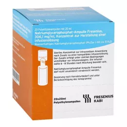 NATRIUMGLYCEROPHOSPHAT Solución concentrada para infusión en ampollas, 20 x 20 ml