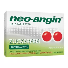 NEO-ANGIN Pastillas para la garganta sin azúcar, 48 uds