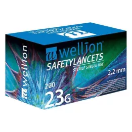 WELLION Lancetas de seguridad 23 G Lancetas de seguridad desechables, 200 uds