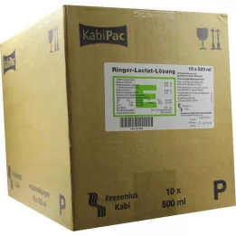 RINGER LACTAT Solución de infusión de plástico, 10 x 500 ml