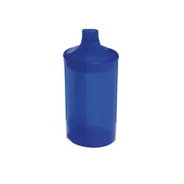 Vaso con 2 tapas azul, 1 ud