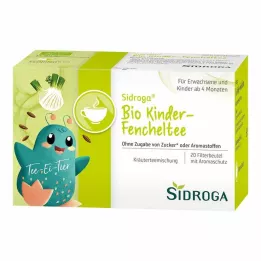 SIDROGA Bolsitas de filtro de té de hinojo orgánico para niños, 20 x 2,0 g